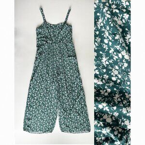 Floral Jumpsuit Plus Size XXL Smocked Fit & Flare Cami Old Nave Wide leg